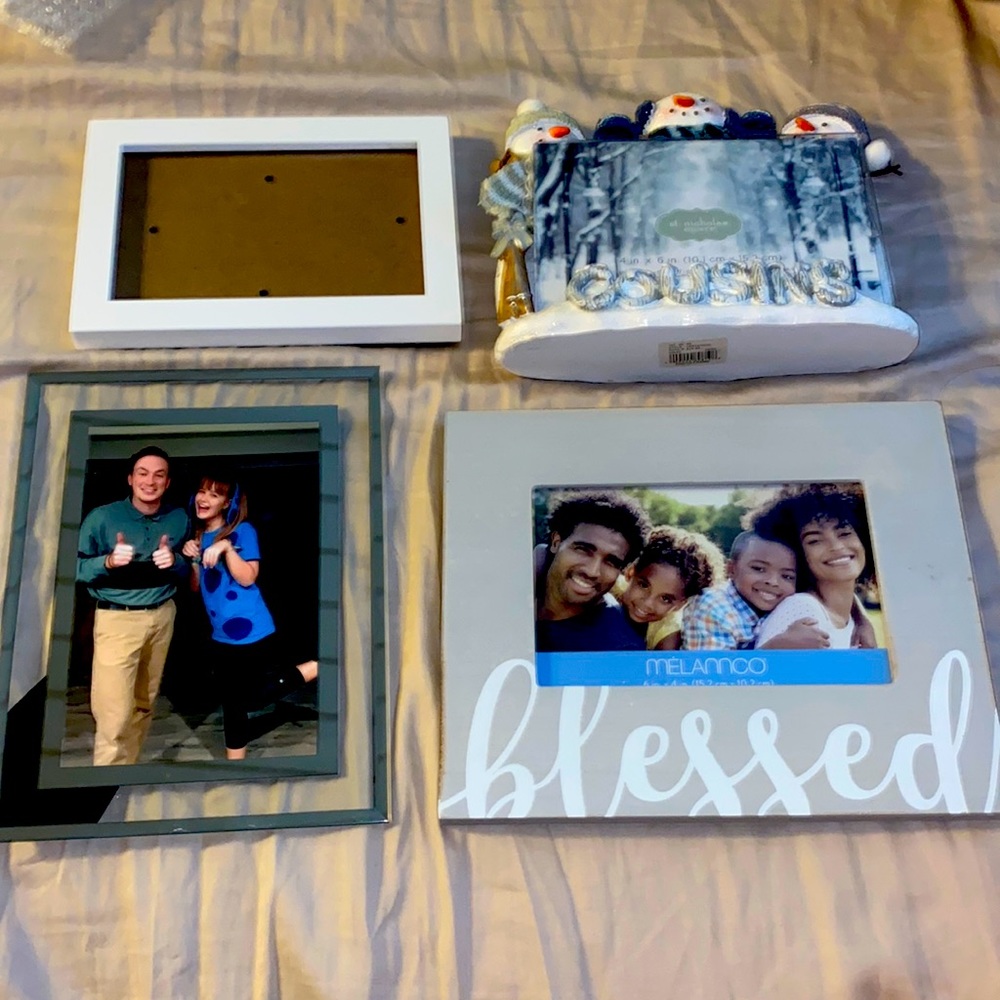 Set of 4 unique picture frames. Can be sold together or separately.